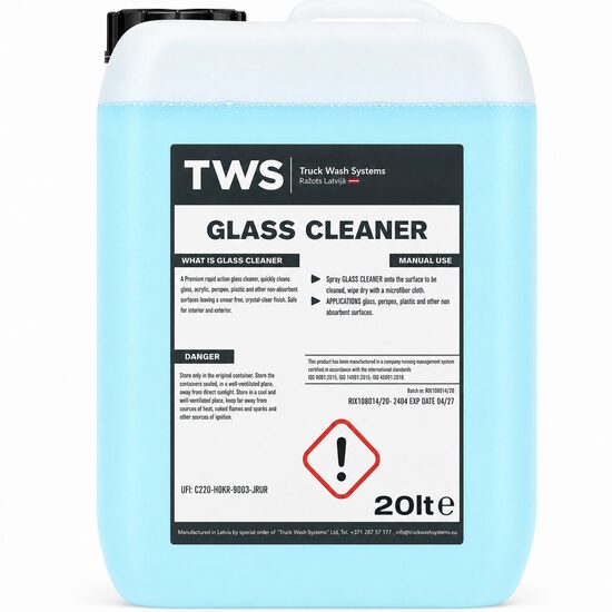 Stiklu tīrīšanas līdzeklis TWS GLASS CLEANER 20l
