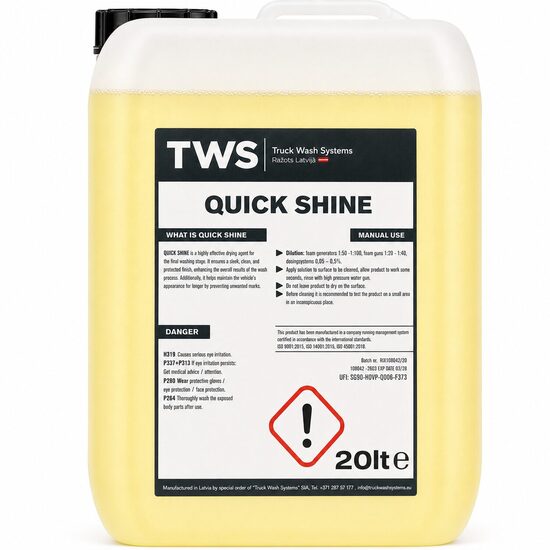 Virsbūves vasks TWS QUICK SHINE 20l